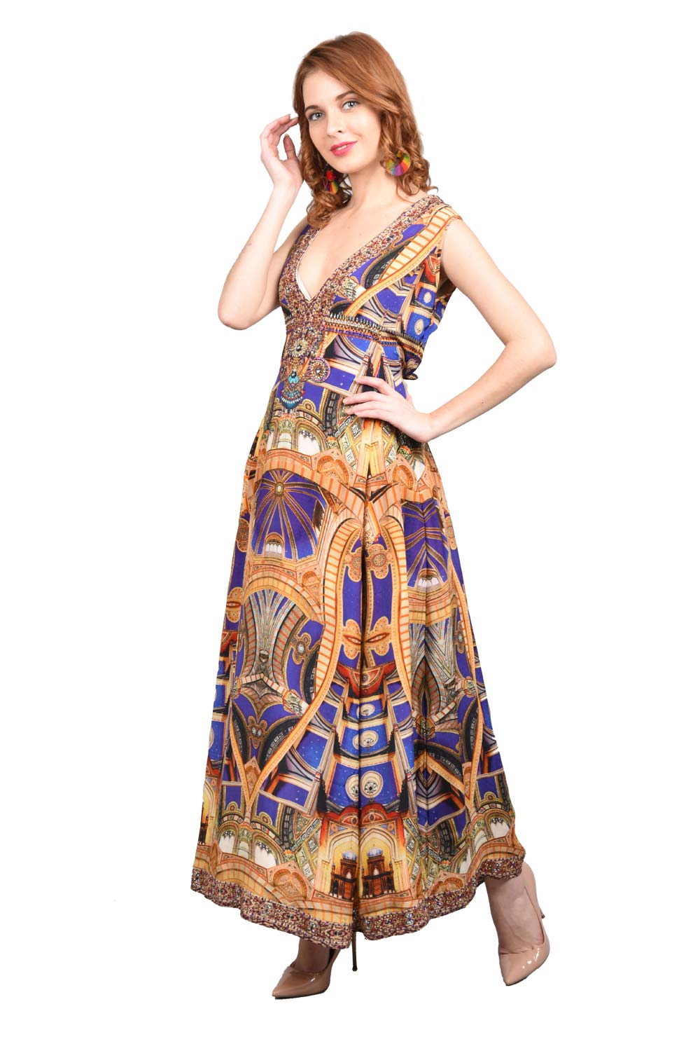 Dream Palace Digital Printed Long Dress - BOHOVER