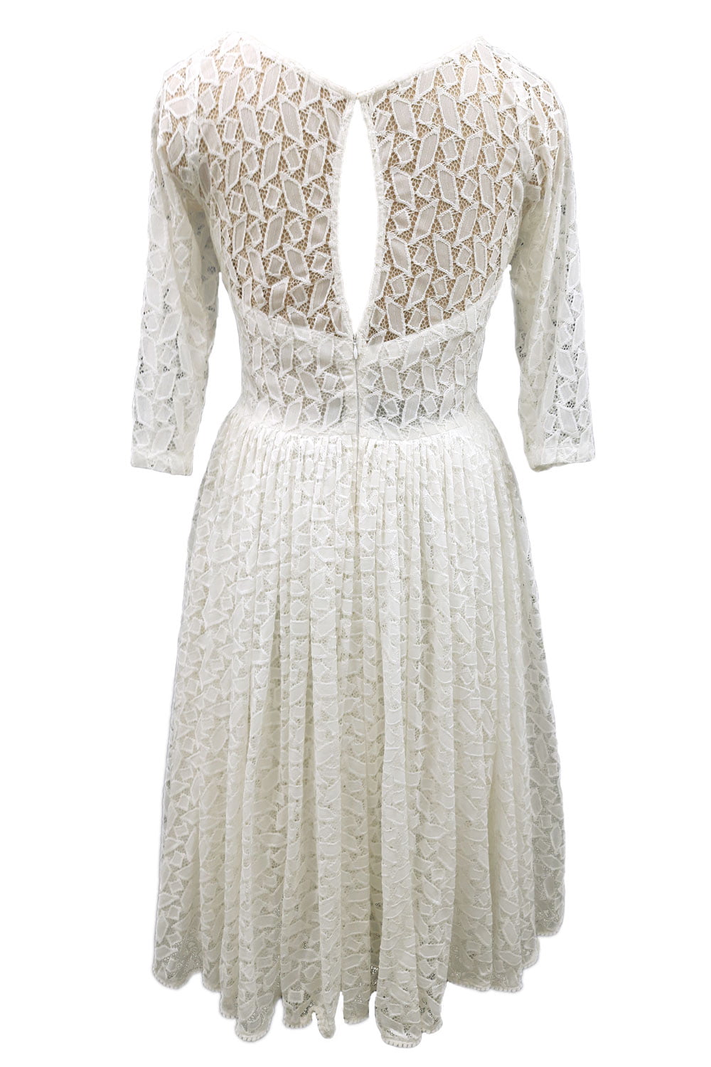 White Lace Wedding Dress Back