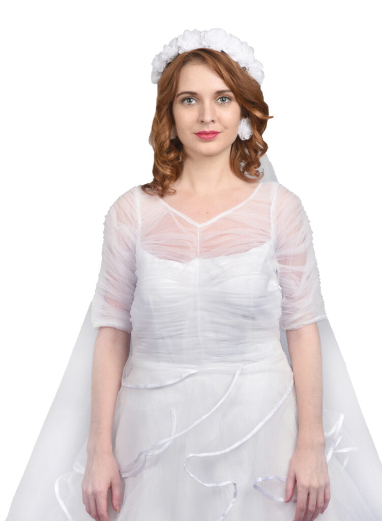 Baby Doll Tulle Frills multi layered Wedding Dress Beach wedding gown